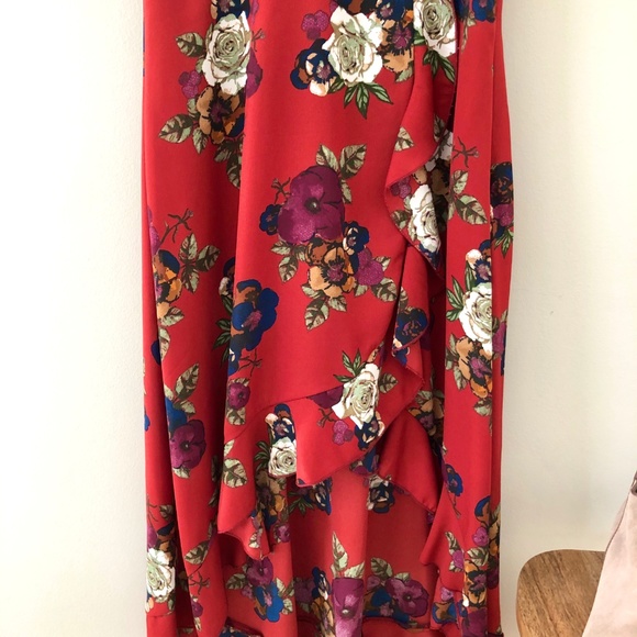 Floral High-Low Ruffle Dress - Picture 5 of 7